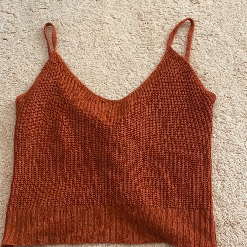 Rust colored sweater tank